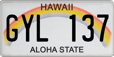 HI license plate GYL137
