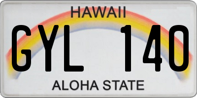 HI license plate GYL140