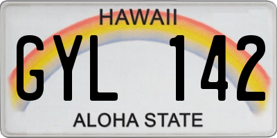 HI license plate GYL142