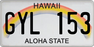 HI license plate GYL153