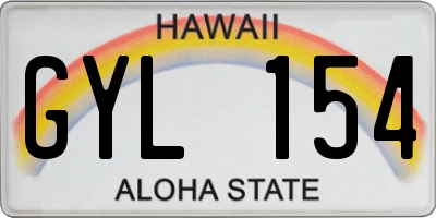 HI license plate GYL154