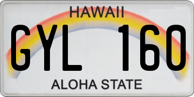 HI license plate GYL160