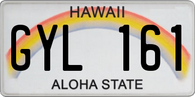 HI license plate GYL161