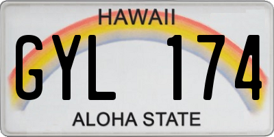 HI license plate GYL174
