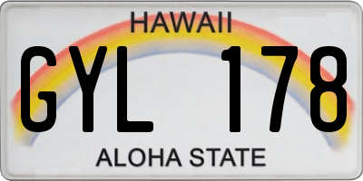 HI license plate GYL178