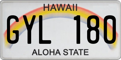 HI license plate GYL180