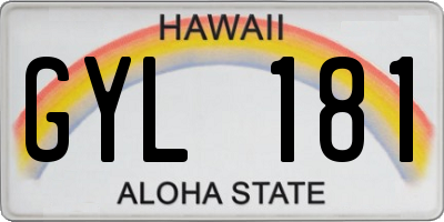 HI license plate GYL181