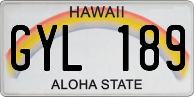 HI license plate GYL189