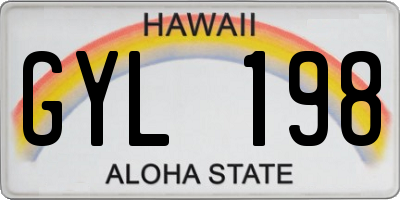 HI license plate GYL198