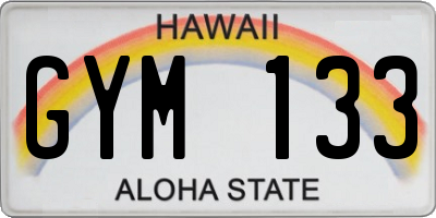 HI license plate GYM133