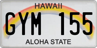 HI license plate GYM155