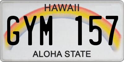 HI license plate GYM157
