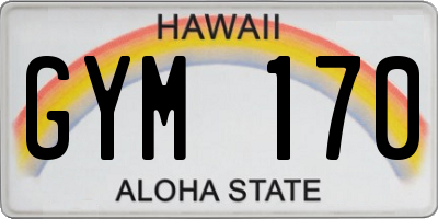 HI license plate GYM170