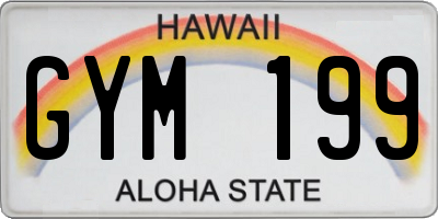 HI license plate GYM199