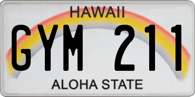 HI license plate GYM211