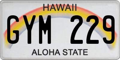 HI license plate GYM229