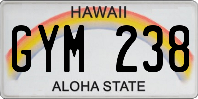 HI license plate GYM238