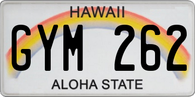 HI license plate GYM262