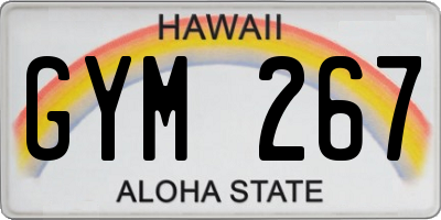 HI license plate GYM267