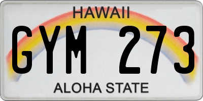 HI license plate GYM273