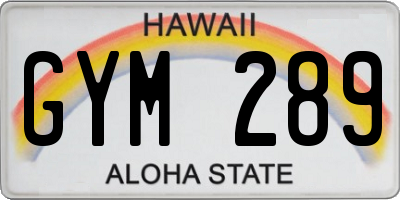 HI license plate GYM289