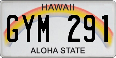 HI license plate GYM291