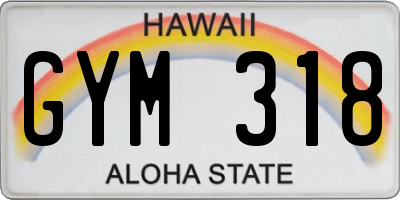 HI license plate GYM318