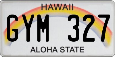 HI license plate GYM327