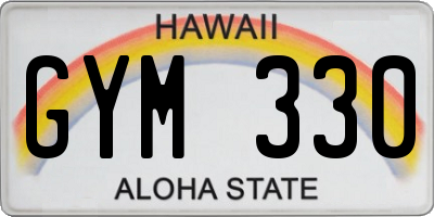 HI license plate GYM330