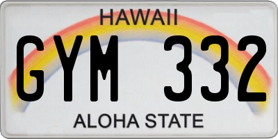HI license plate GYM332