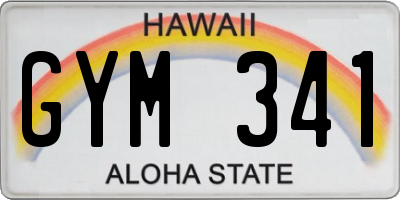 HI license plate GYM341