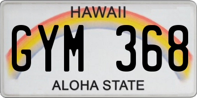 HI license plate GYM368