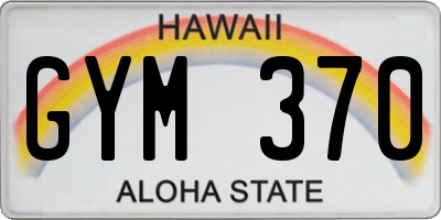 HI license plate GYM370