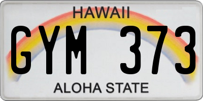 HI license plate GYM373