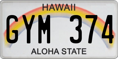 HI license plate GYM374