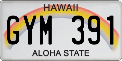 HI license plate GYM391