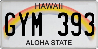 HI license plate GYM393