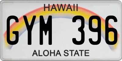 HI license plate GYM396