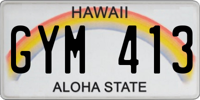 HI license plate GYM413