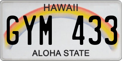 HI license plate GYM433