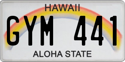 HI license plate GYM441