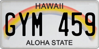 HI license plate GYM459