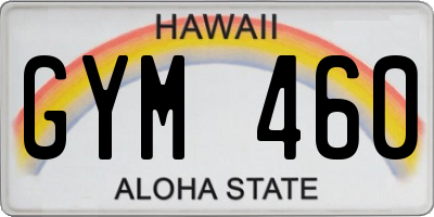HI license plate GYM460