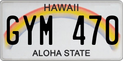 HI license plate GYM470