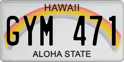 HI license plate GYM471