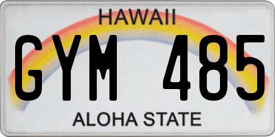 HI license plate GYM485