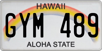 HI license plate GYM489