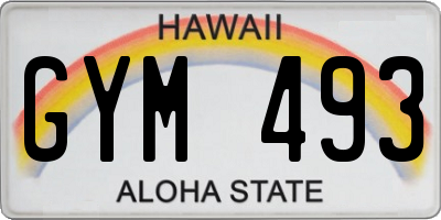 HI license plate GYM493
