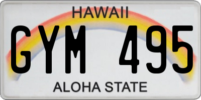 HI license plate GYM495