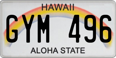 HI license plate GYM496